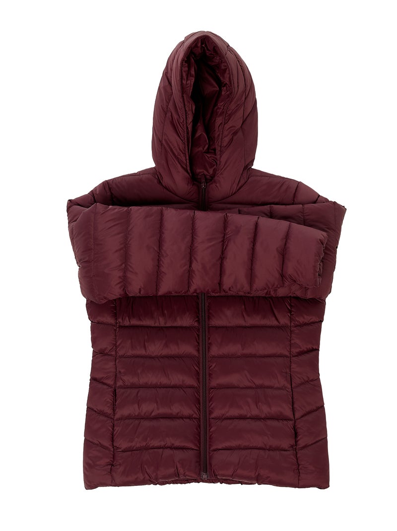 Piumino leggero con cappuccio tinta unita Rosso - Kiabi