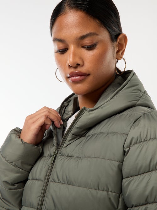 Piumino leggero con cappuccio tinta unita - Kiabi