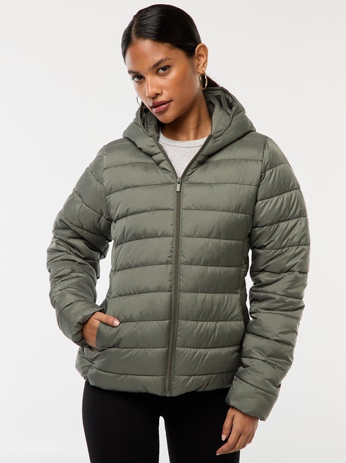 Piumino leggero con cappuccio tinta unita - Kiabi