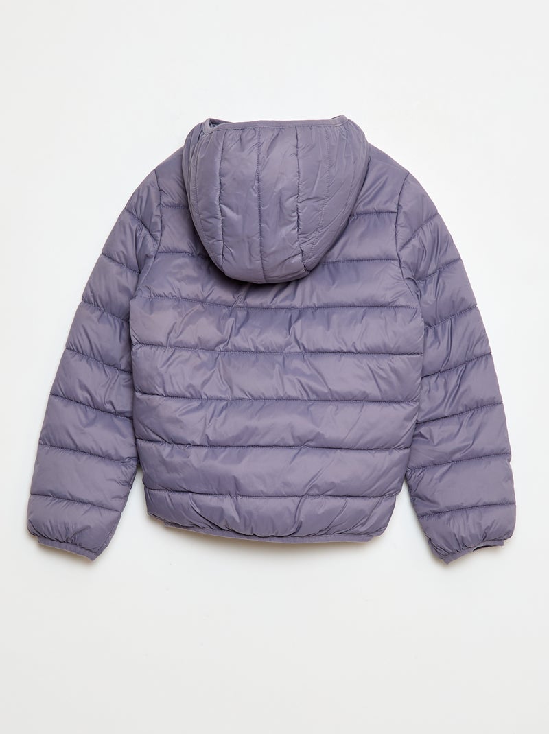 Piumino leggero con cappuccio Viola - Kiabi