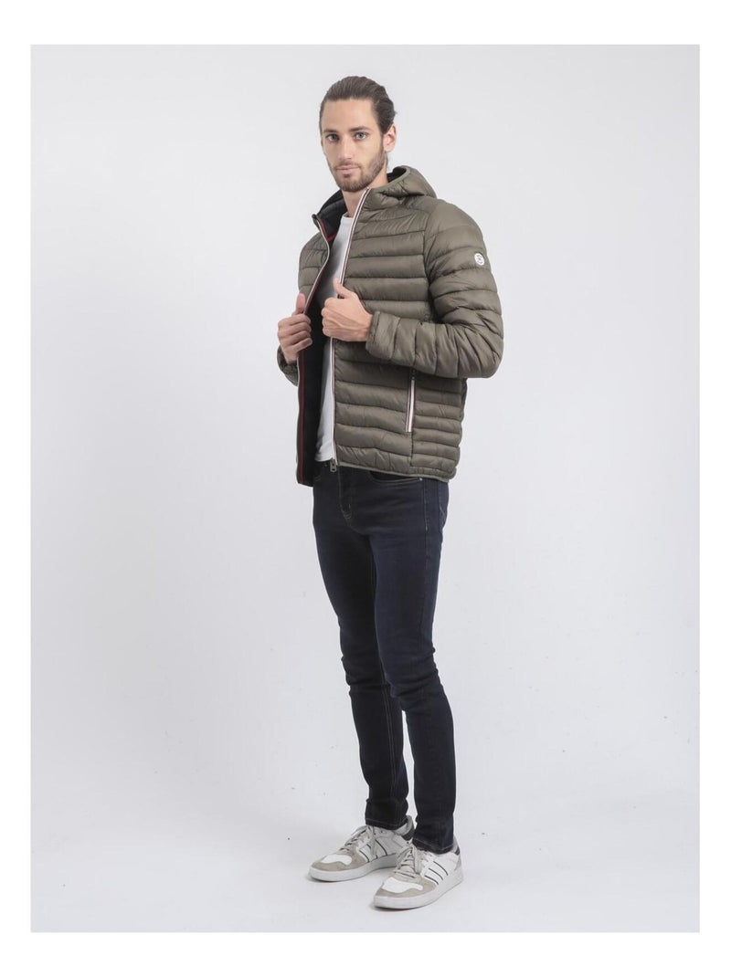 Piumino leggero con cappuccio ZILLING II Verde kaki chiaro - Kiabi