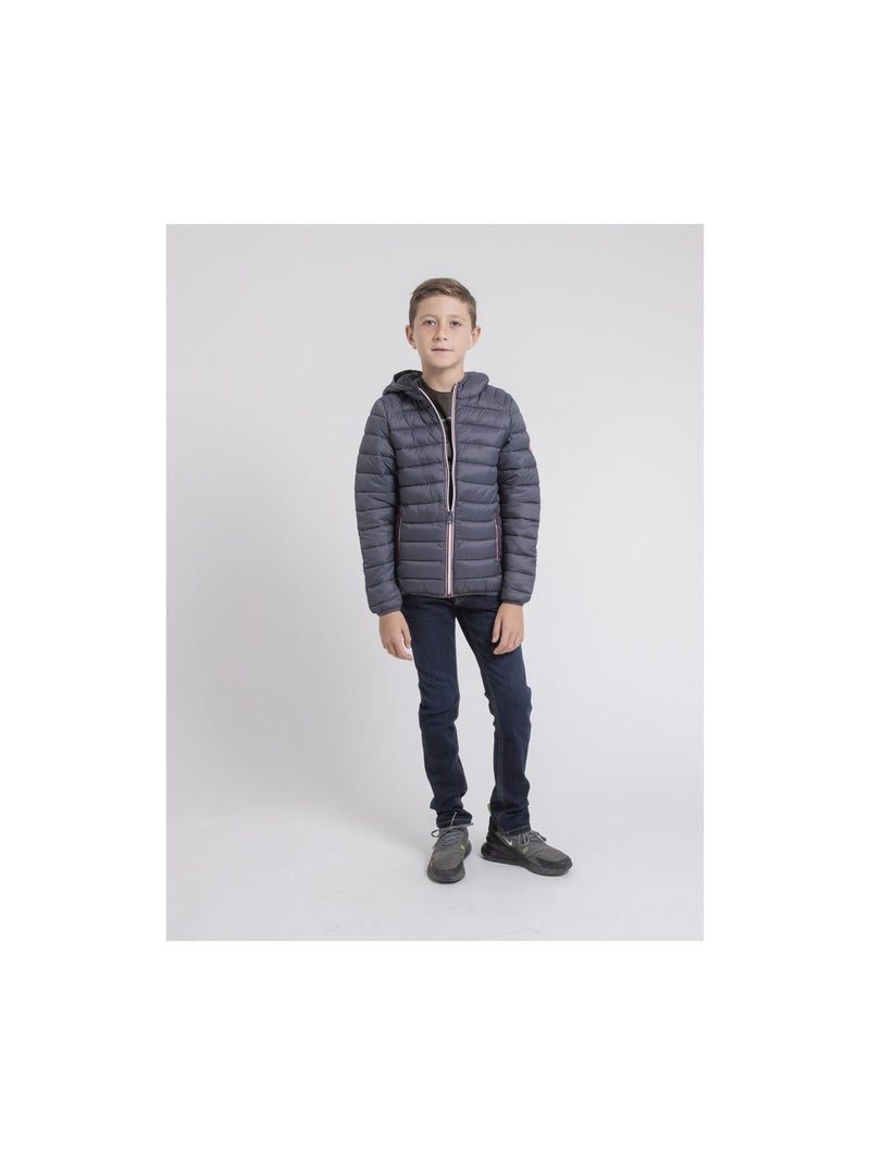 Piumino leggero con cappuccio ZILLING-J Grigio - Kiabi