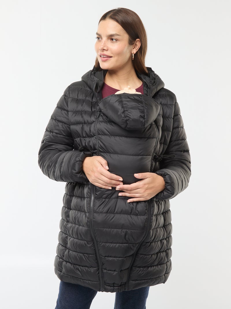 Piumino leggero premaman + babywearing nero - Kiabi