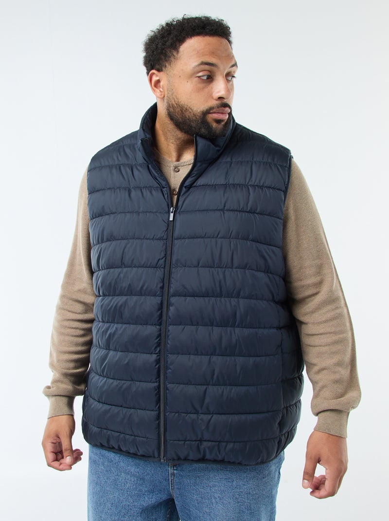 Piumino leggero smanicato con collo alto Blu - Kiabi