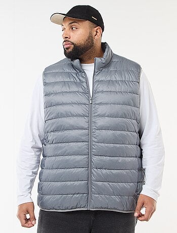 Piumino leggero smanicato con collo alto