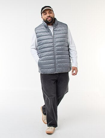 Piumino leggero smanicato con collo alto