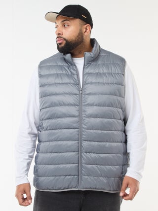 Piumino leggero smanicato con collo alto