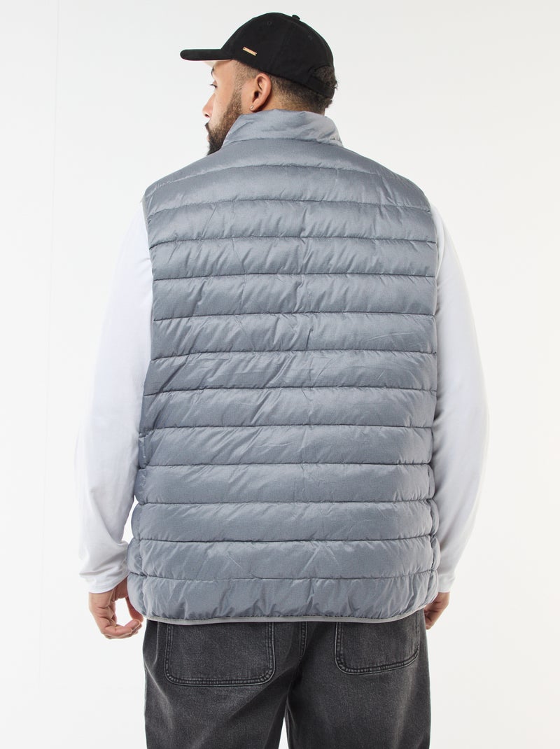 Piumino leggero smanicato con collo alto Grigio - Kiabi