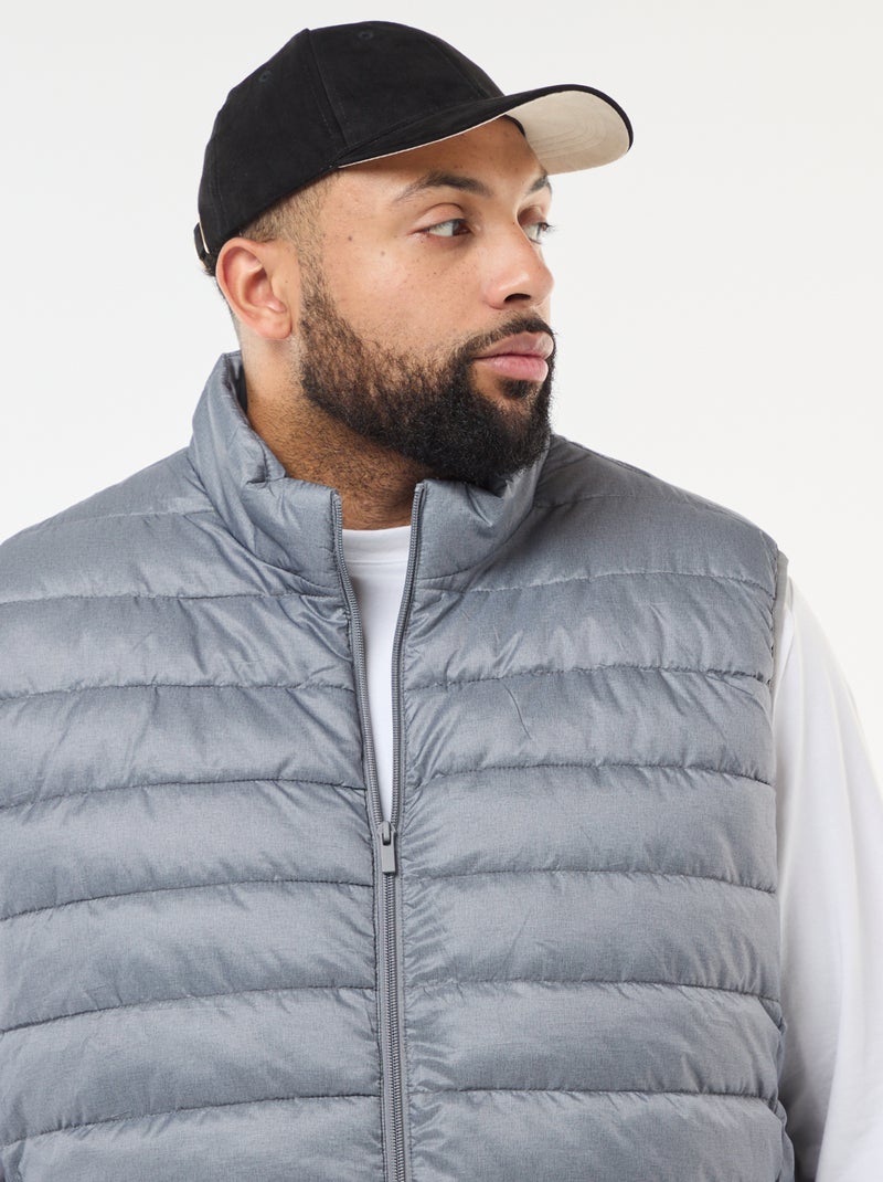 Piumino leggero smanicato con collo alto Grigio - Kiabi