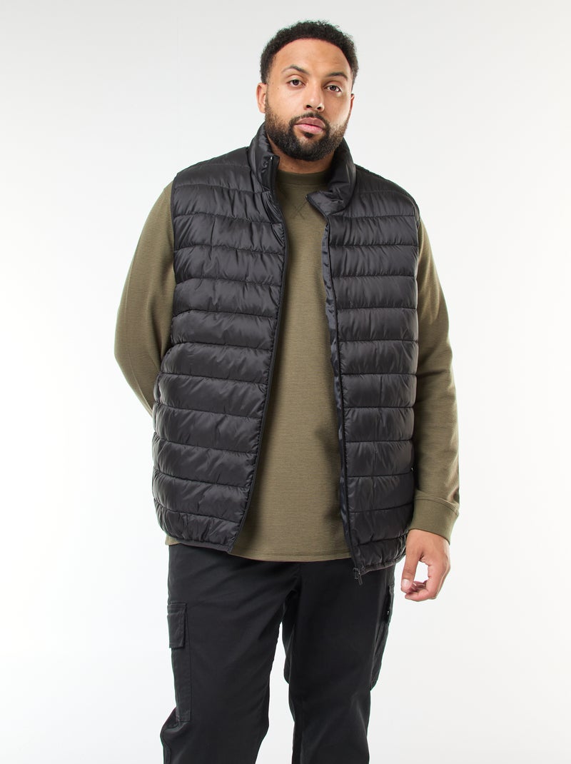 Piumino leggero smanicato con collo alto Nero - Kiabi