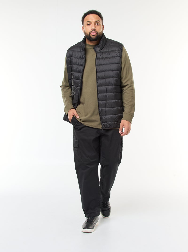 Piumino leggero smanicato con collo alto Nero - Kiabi