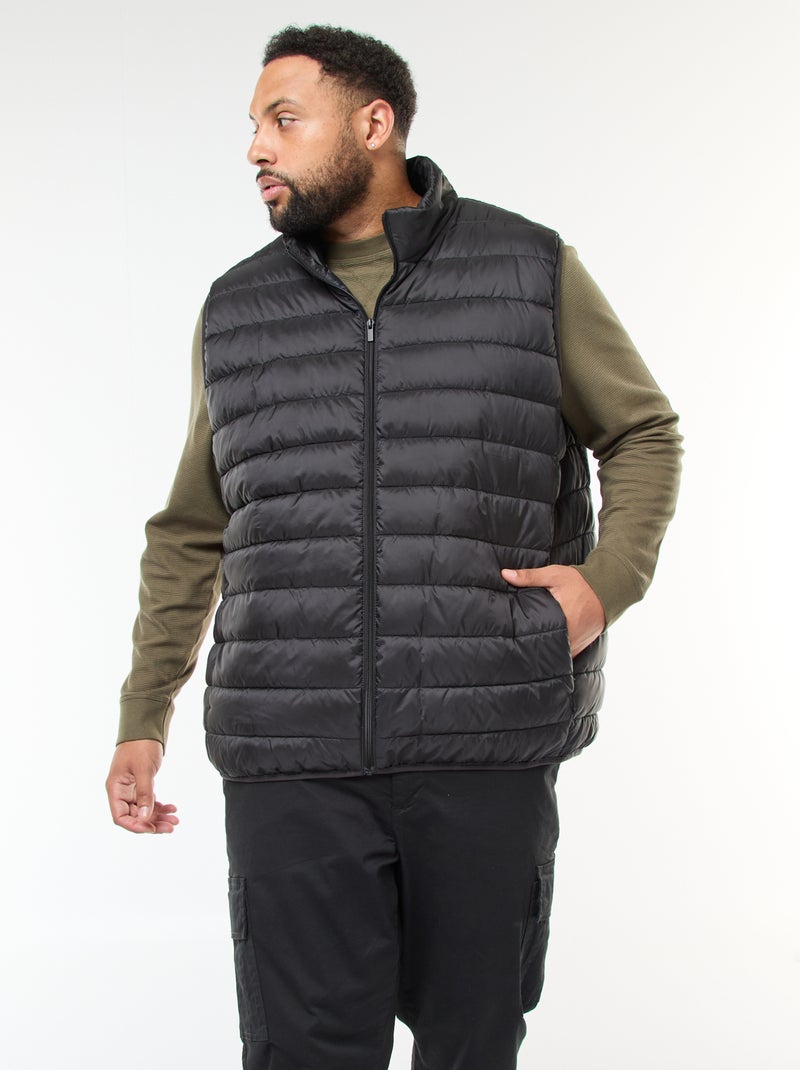 Piumino leggero smanicato con collo alto Nero - Kiabi