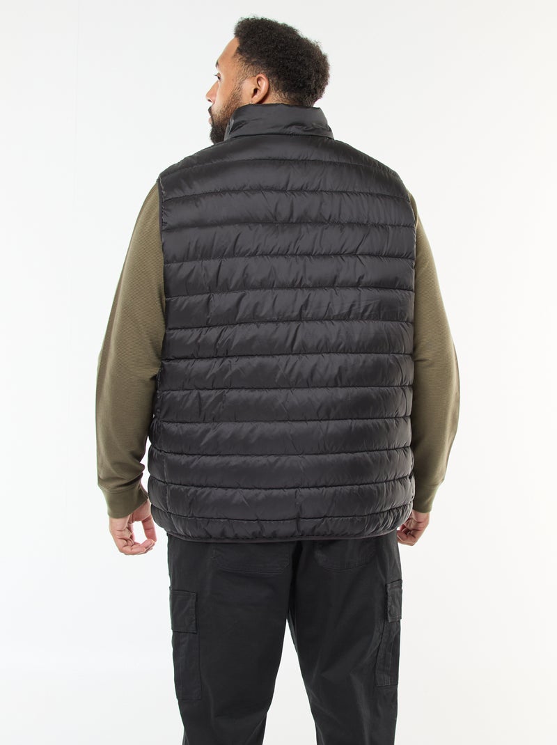 Piumino leggero smanicato con collo alto Nero - Kiabi