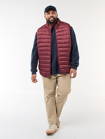 Piumino leggero smanicato con collo alto