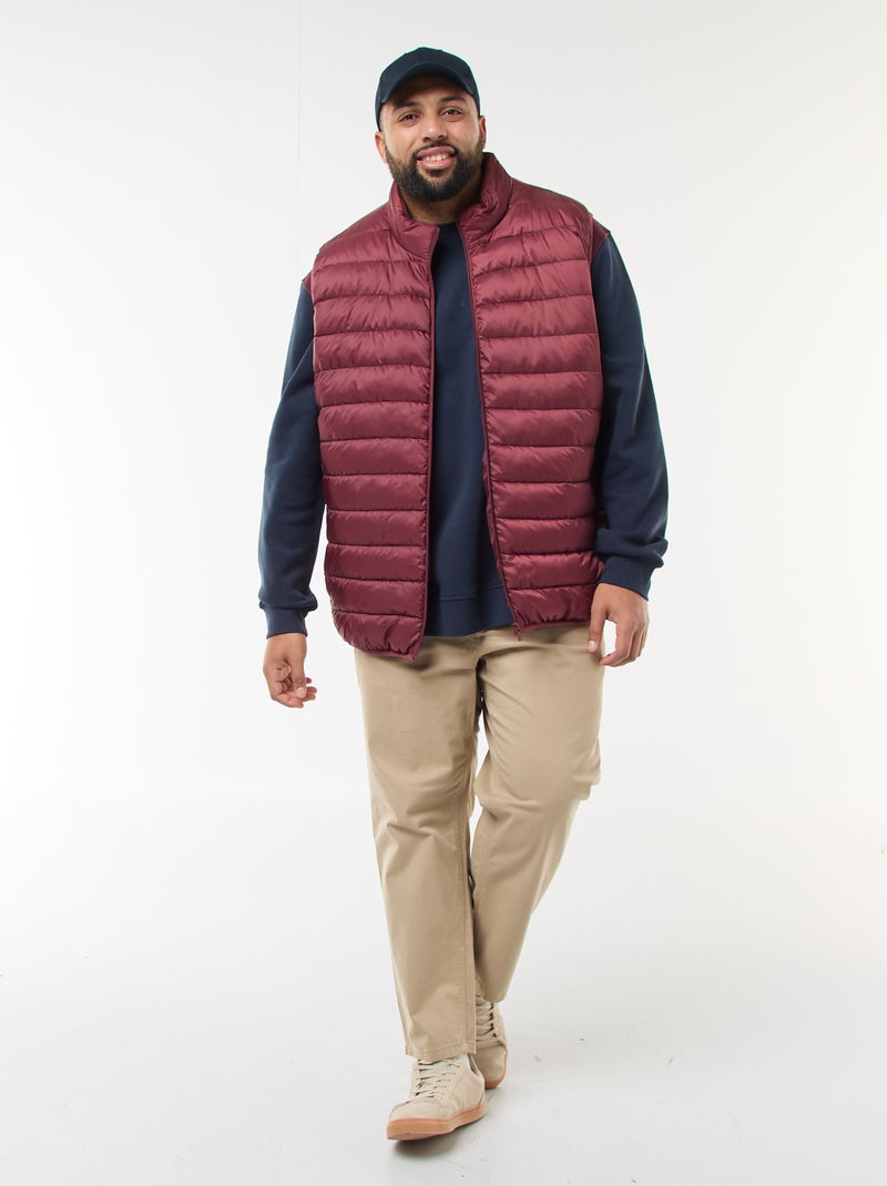 Piumino leggero smanicato con collo alto Rosso - Kiabi