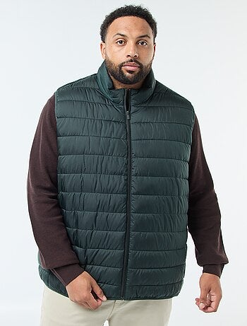 Piumino leggero smanicato con collo alto
