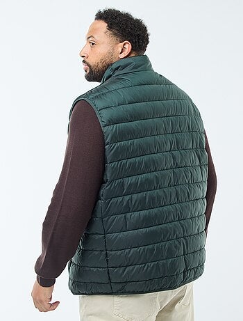 Piumino leggero smanicato con collo alto