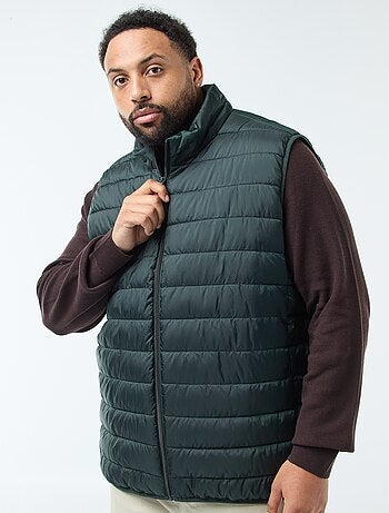 Piumino leggero smanicato con collo alto