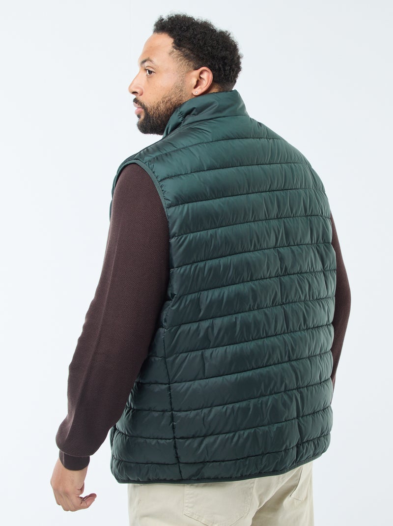 Piumino leggero smanicato con collo alto Verde - Kiabi