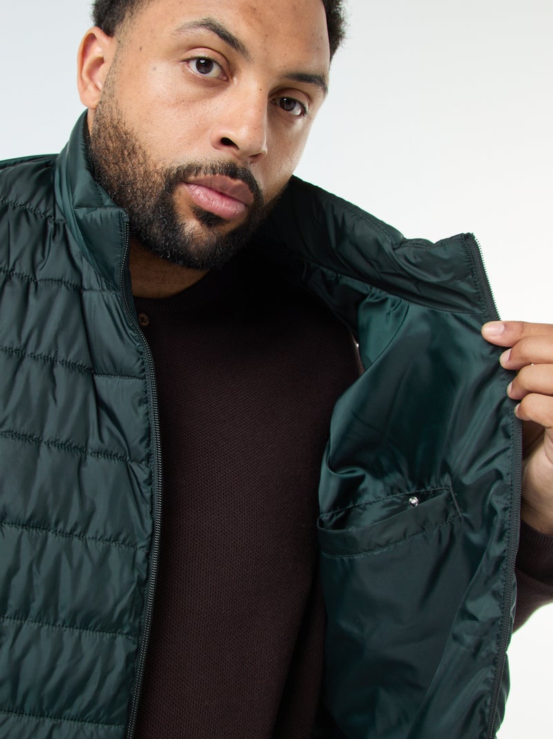 Piumino leggero smanicato con collo alto Verde - Kiabi