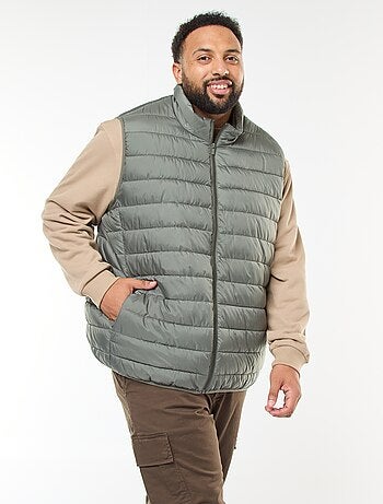 Piumino leggero smanicato con collo alto