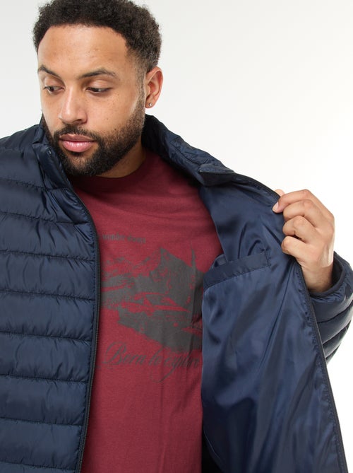 Piumino leggero tinta unita a maniche lunghe e collo alto - Kiabi