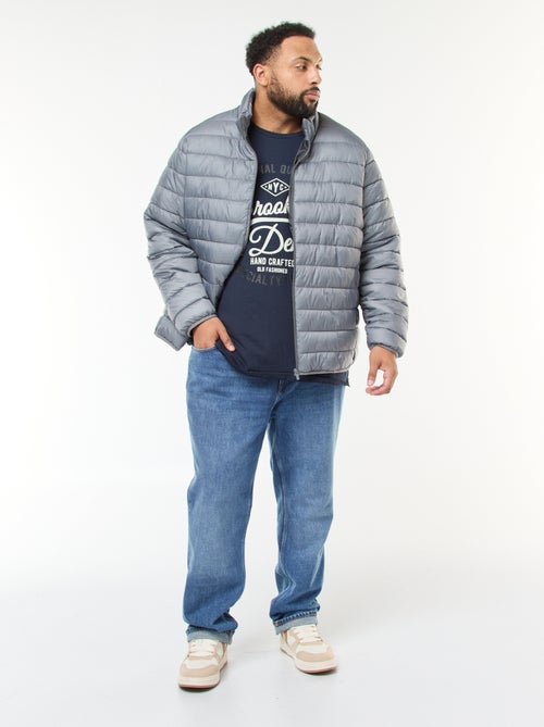 Piumino leggero tinta unita a maniche lunghe e collo alto - Kiabi