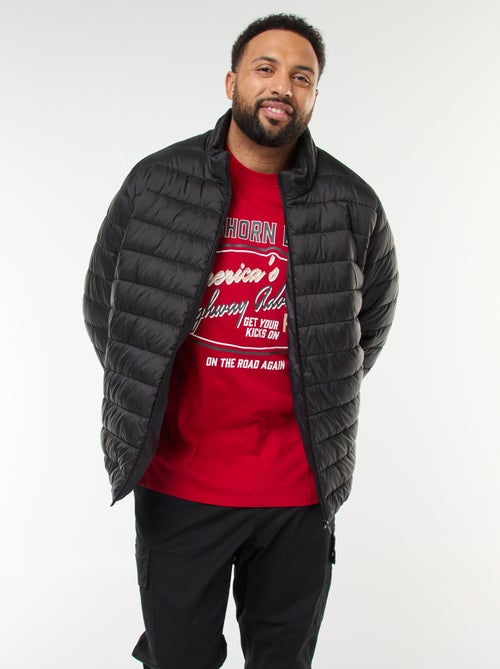 Piumino leggero tinta unita a maniche lunghe e collo alto - Kiabi