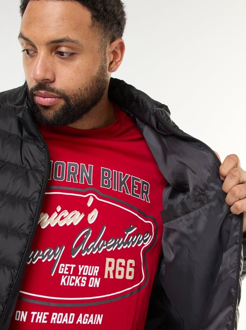 Piumino leggero tinta unita a maniche lunghe e collo alto - Kiabi