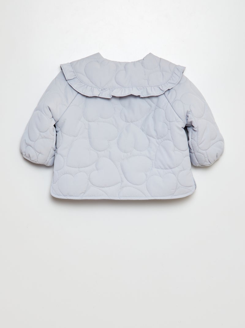 Piumino leggero trapuntato a cuore GRIGIO - Kiabi