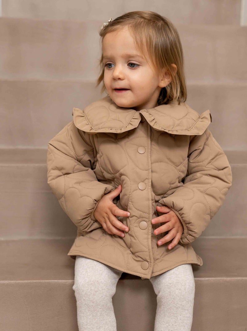 Piumino leggero trapuntato a cuore MARRONE - Kiabi