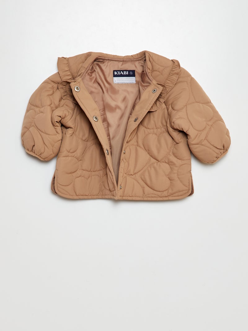 Piumino leggero trapuntato a cuore MARRONE - Kiabi