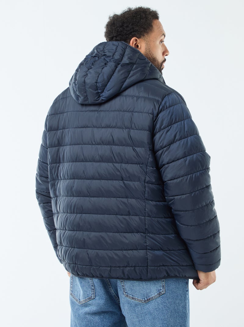 Piumino leggero trapuntato con cappuccio Blu - Kiabi