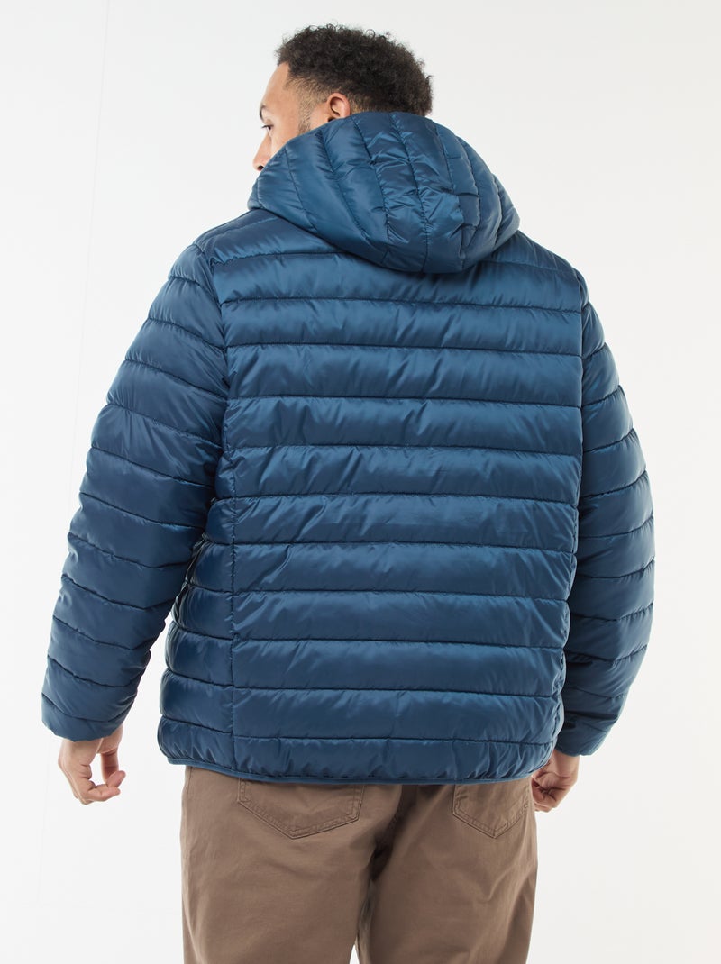 Piumino leggero trapuntato con cappuccio Blu - Kiabi