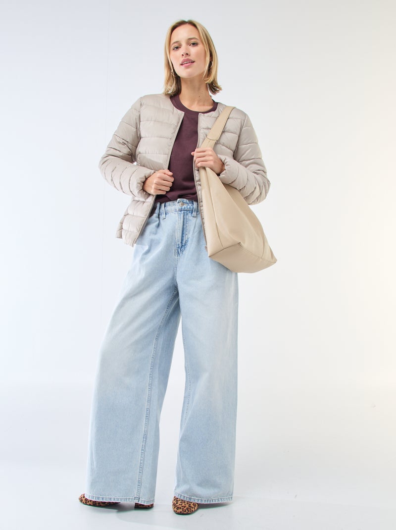 Piumino leggero trapuntato e impermeabile Beige - Kiabi
