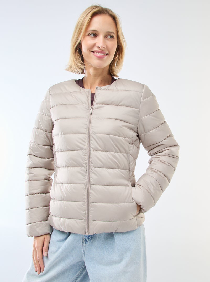 Piumino leggero trapuntato e impermeabile Beige - Kiabi