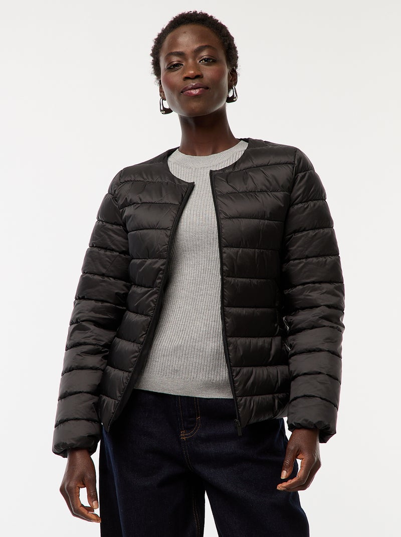 Piumino leggero trapuntato e impermeabile nero - Kiabi