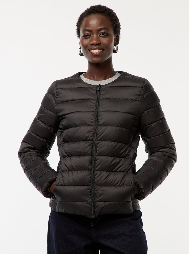 Piumino leggero trapuntato e impermeabile nero - Kiabi