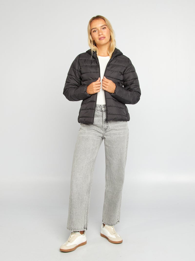 Piumino leggero trapuntato nero - Kiabi