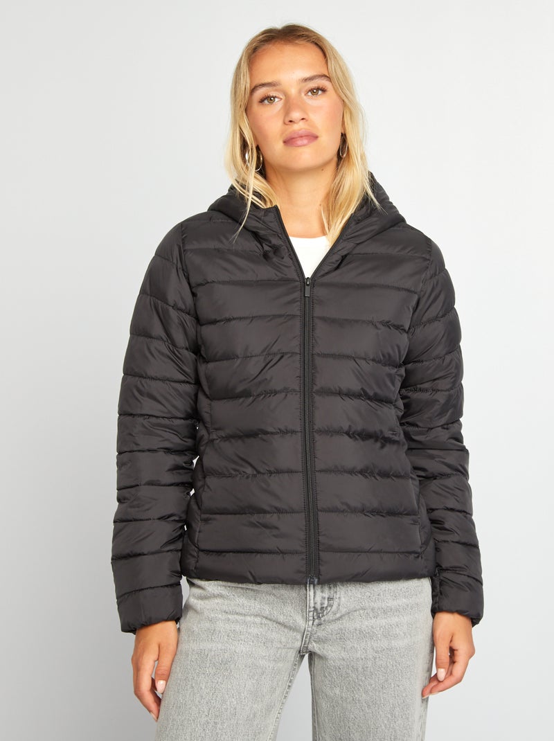 Piumino leggero trapuntato nero - Kiabi