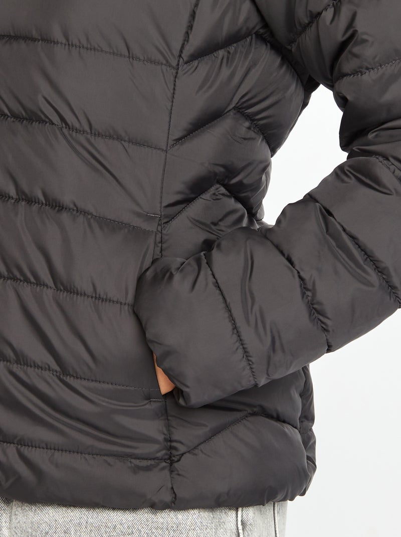 Piumino leggero trapuntato nero - Kiabi