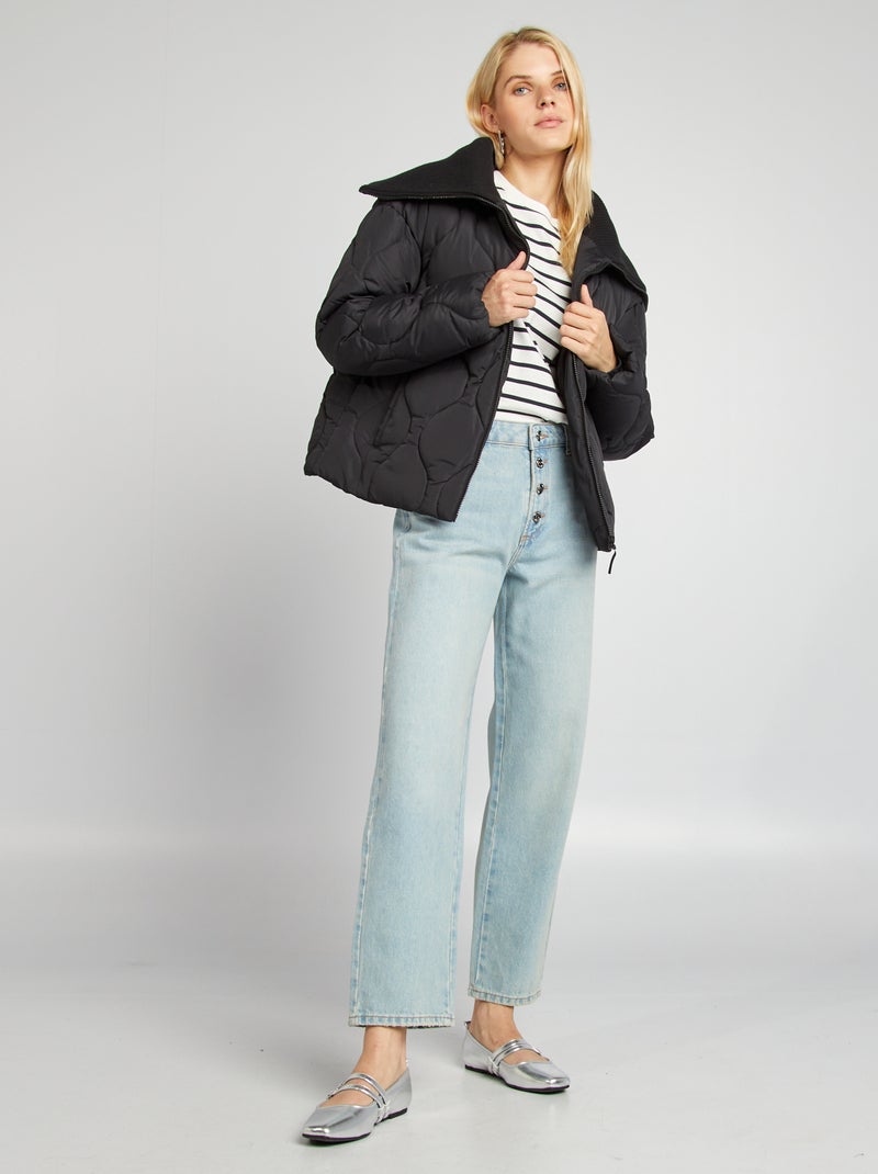 Piumino leggero trapuntato nero - Kiabi