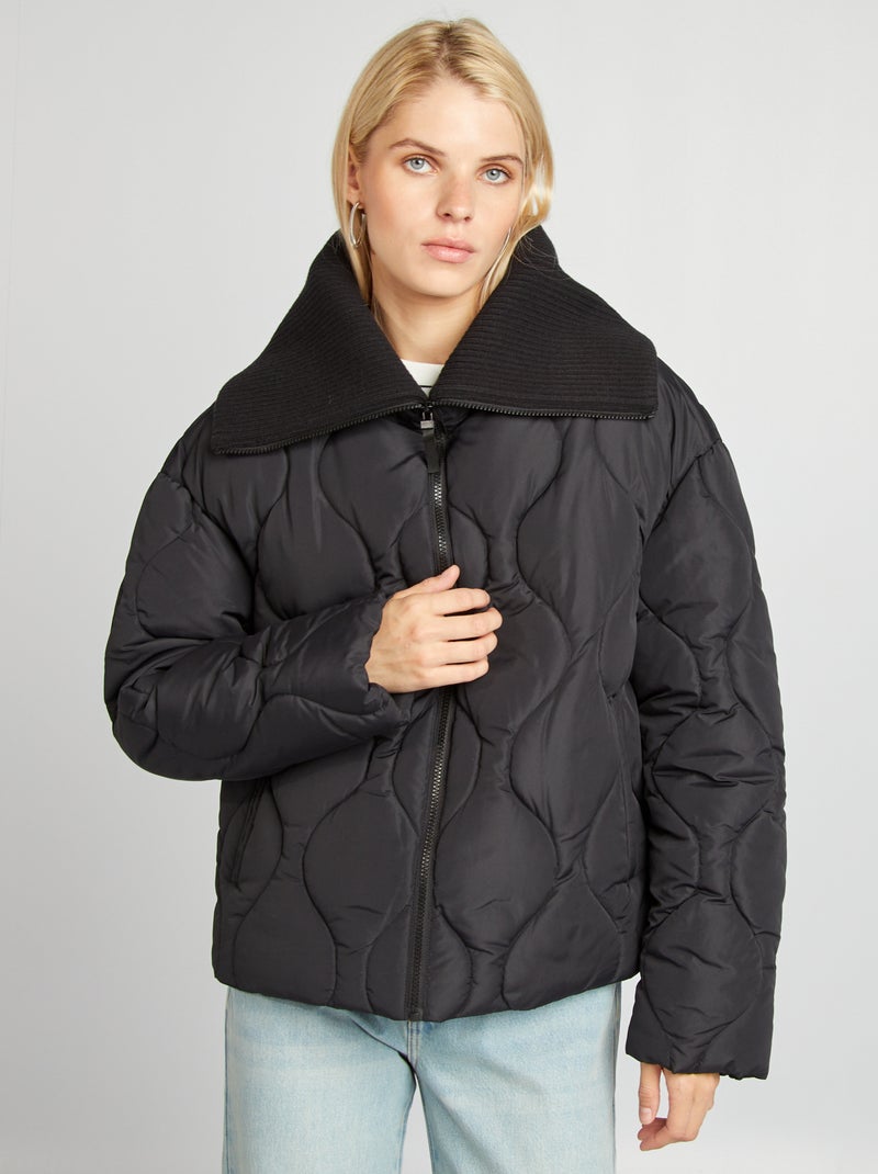 Piumino leggero trapuntato nero - Kiabi