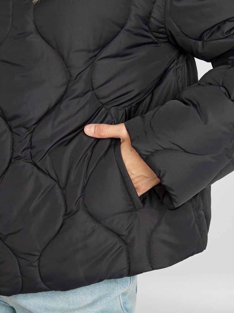 Piumino leggero trapuntato nero - Kiabi