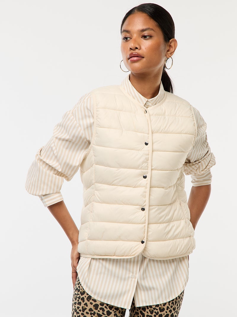 Piumino leggero trapuntato senza maniche Bianco - Kiabi