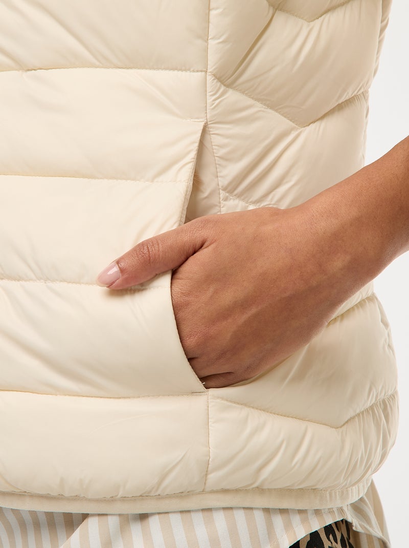 Piumino leggero trapuntato senza maniche Bianco - Kiabi