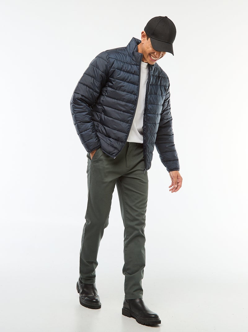 Piumino leggero trapuntato tinta unita blu - Kiabi