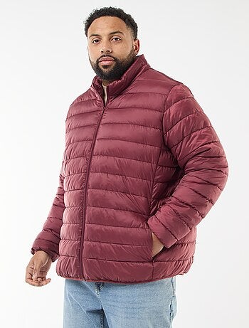 Piumino leggero tinta unita a maniche lunghe e collo alto