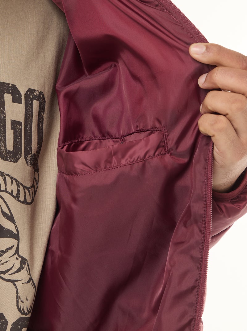 Piumino leggeroBasic a maniche lunghe e collo alto Rosso - Kiabi