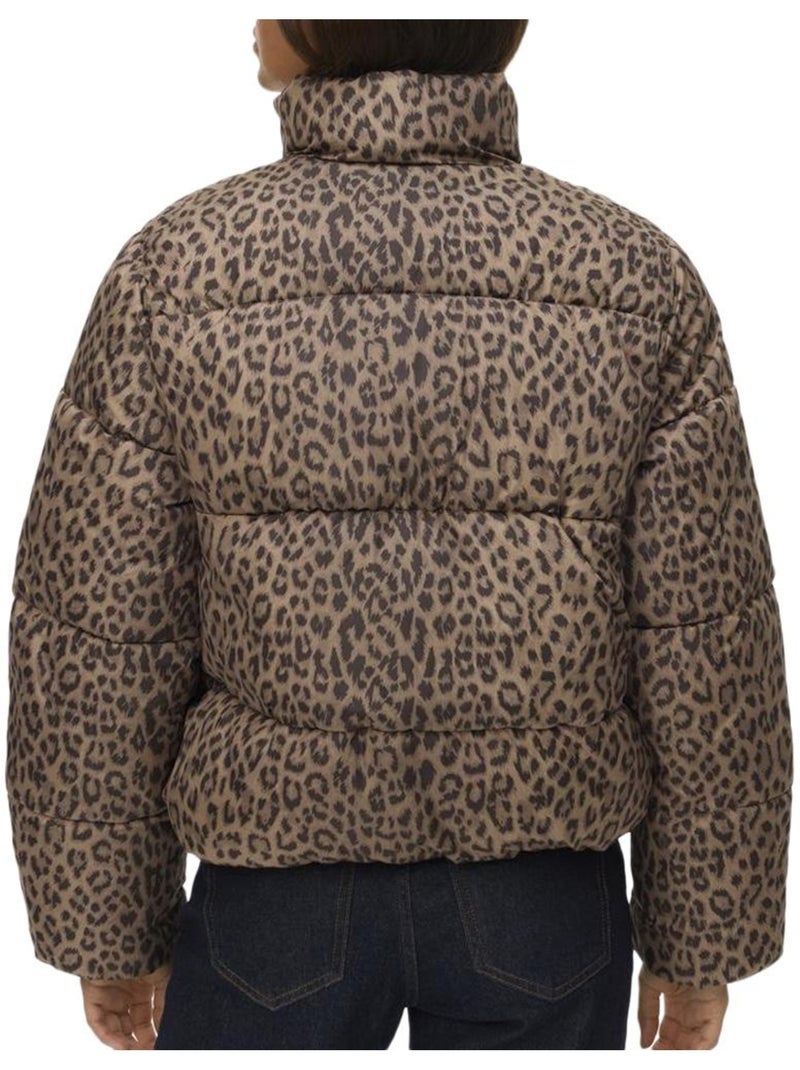 Piumino leopardato vero moda Marrone cappuccino - Kiabi